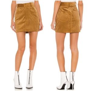 •RE/DONE• 90s Western Corduroy High Waisted Mini Skirt Camel Tan Brown Size 26